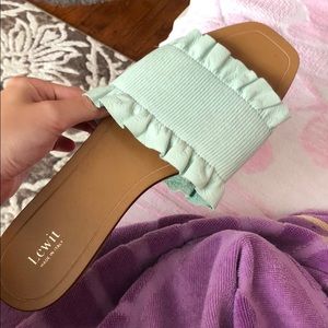 Like new mint colored sandals